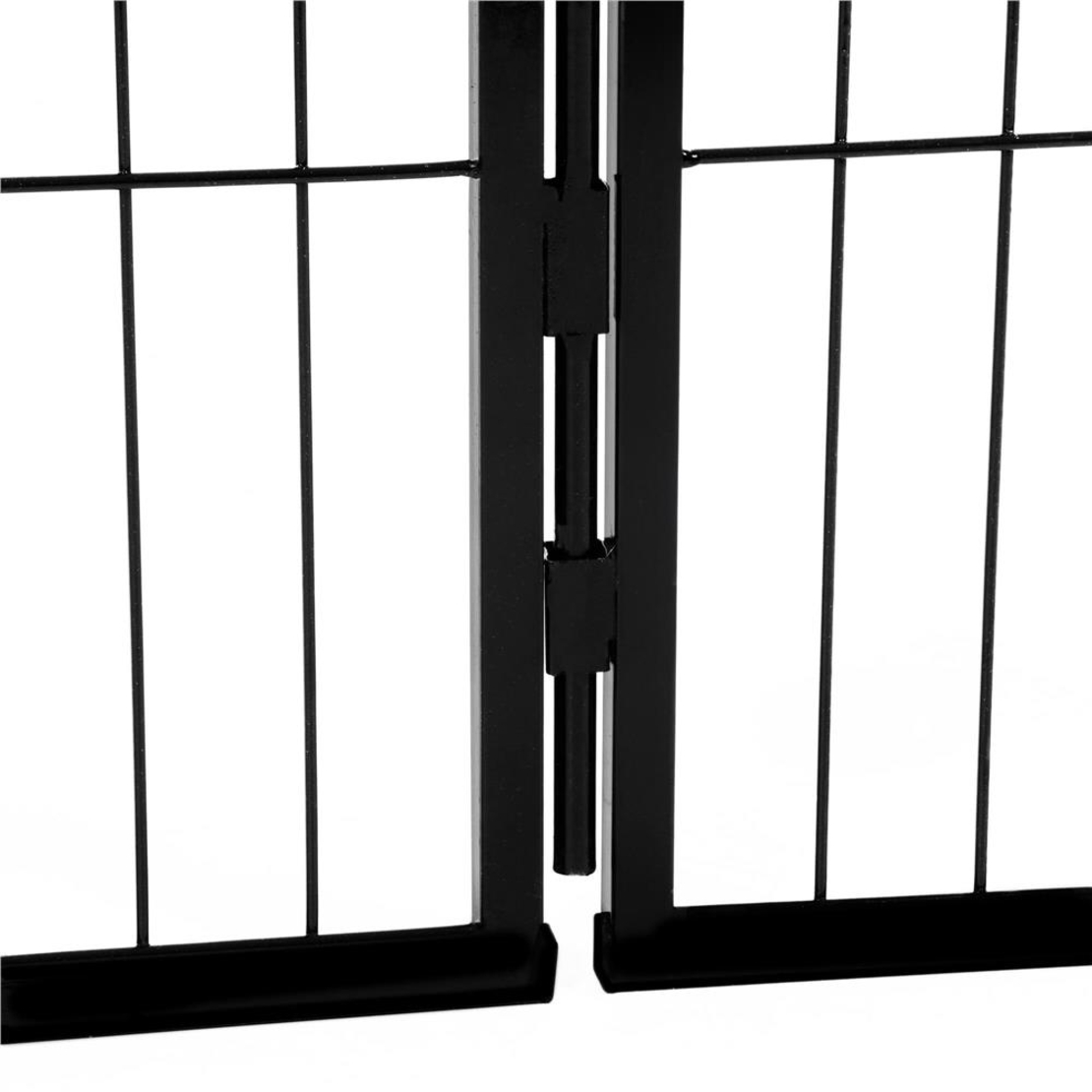Tarc pentru animale de companie, din fier, forma configurabila, cu usa de acces, 3XL, 165x80x60cm, negru