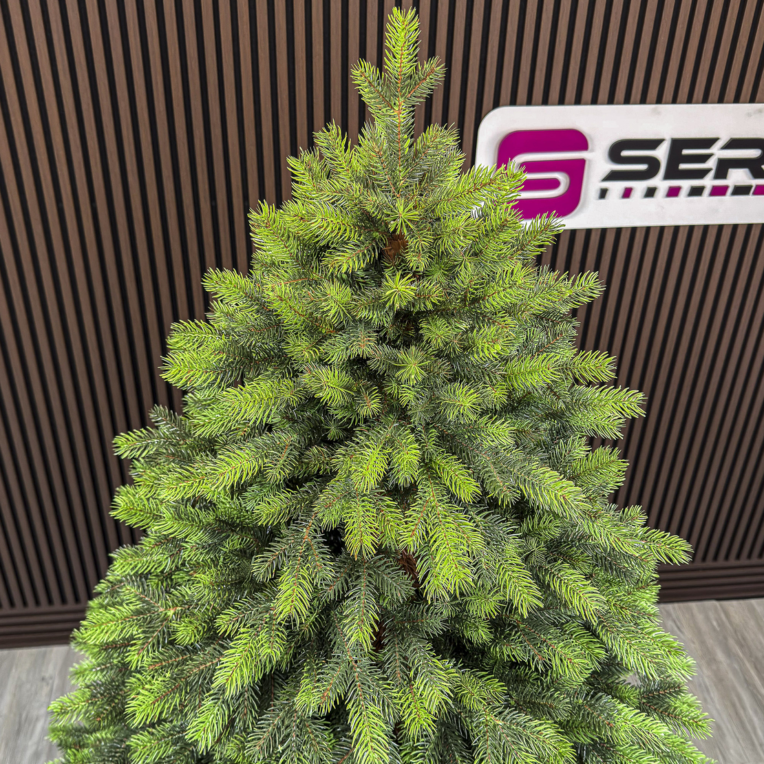Brad artificial Sersimo, Hollandia, verde cu varfuri verzi, integral 3D, 230 cm