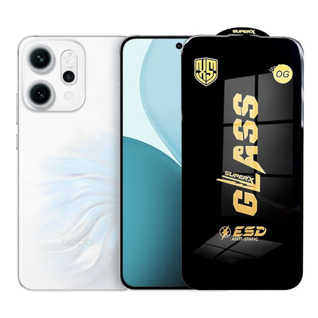 Folie de Protectie pentru Oppo Reno14 Pro, Vafy, Sticla Securizata ESD, Margini Negre, Rezistenta la Zgirieturi, Antistatica, 0.35 mm, Transparenta