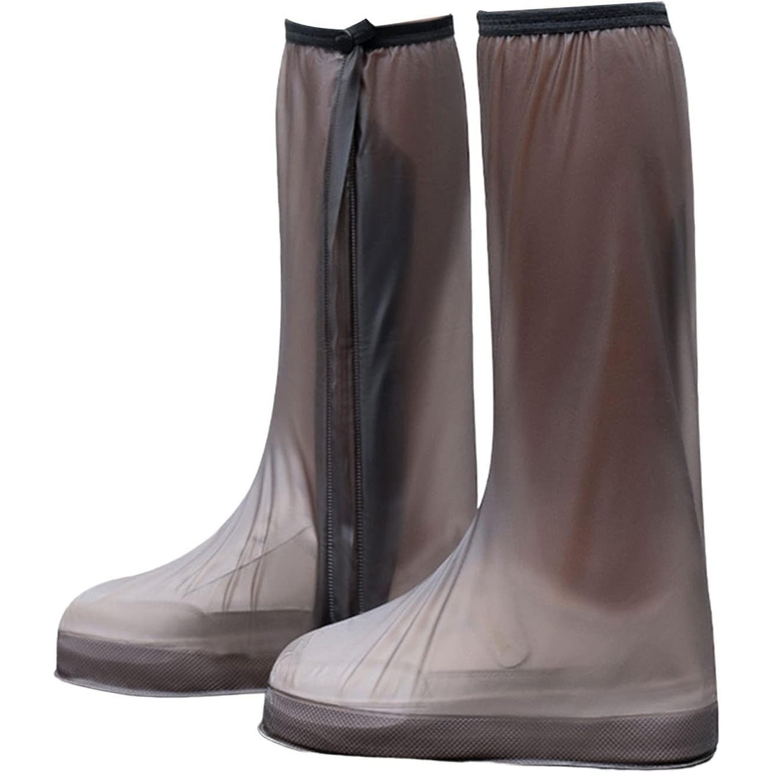 Protectie Incaltaminte pentru Ploaie si Noroi, Flippy, Impermeabila, Talpa Antiderapanta, cu Fermoar si Capsa, Inaltime 40 cm, Marime S 34-35, Maro