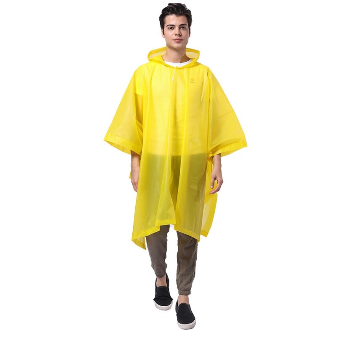 Pelerina de Ploaie, Flippy, pentru Adulti, EVA, Tip Poncho, Impermeabila, Rezistenta la Vant, Capse Laterale, 160 g, Galben