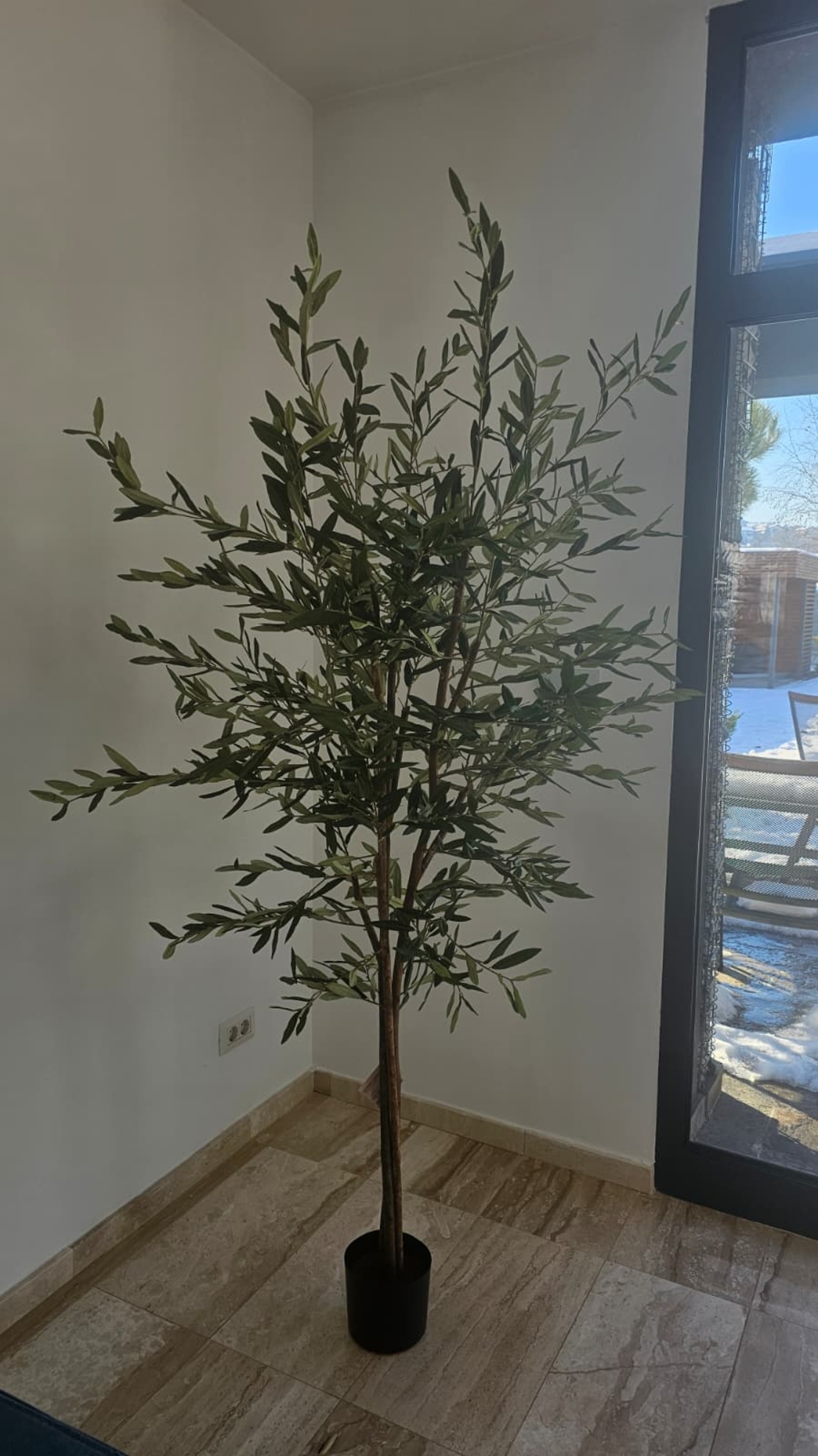 Planta artificiala Atmosphera Maslin decorativ cu ghiveci, 210 cm, verde