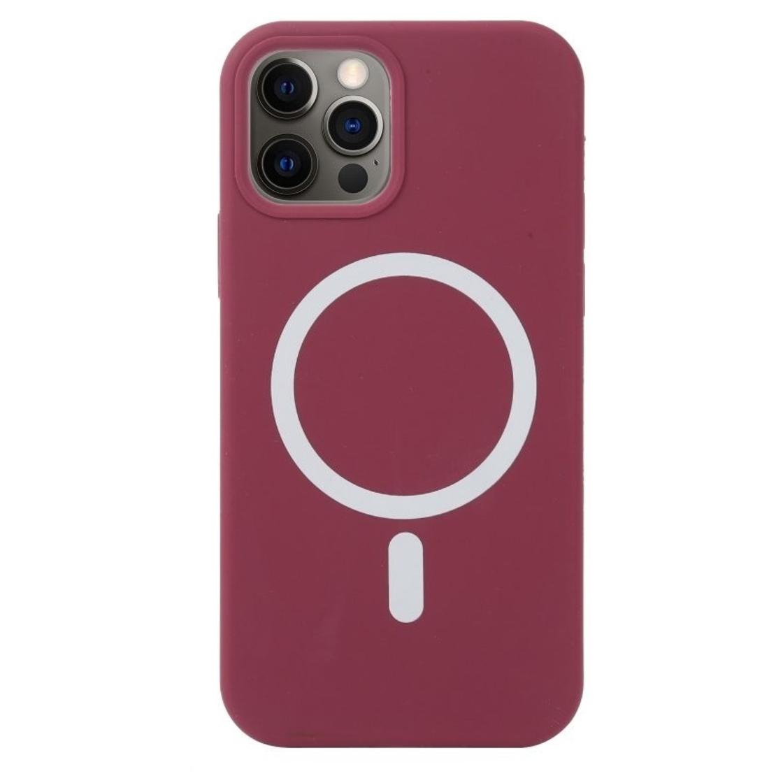 Husa MagSafe liquid large hole magnetic shell pentru Apple iPhone 14 Pro Max, Full Cover, Liquid Silicone, Magnetica, Incarcare Wireless, Vafy, Mov