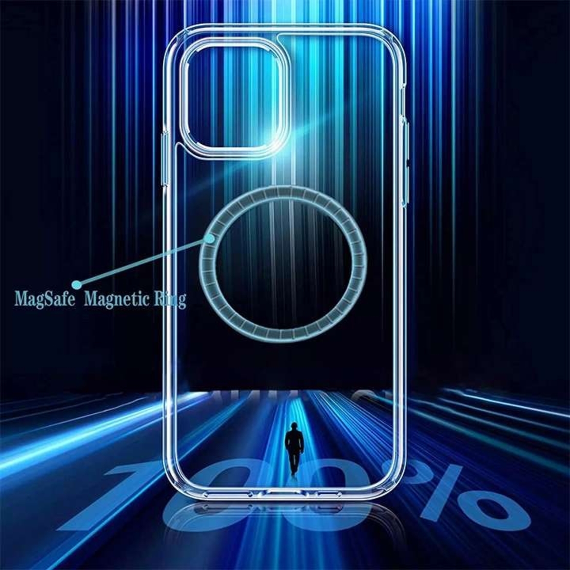 Husa protectie Vafy compatibila cu Apple iPhone 12 Pro Max Mag Safe Silicone Transparent