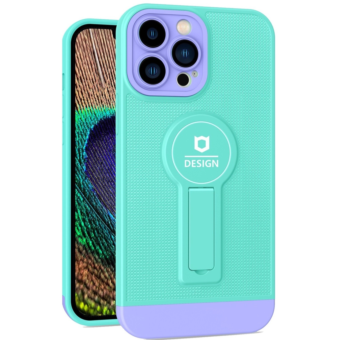 Husa Armor Design, Vafy, pentru Apple iPhone 11 Pro, cu Stand, Suport Auto Magnetic, Wireless Charge, Blue/Mov
