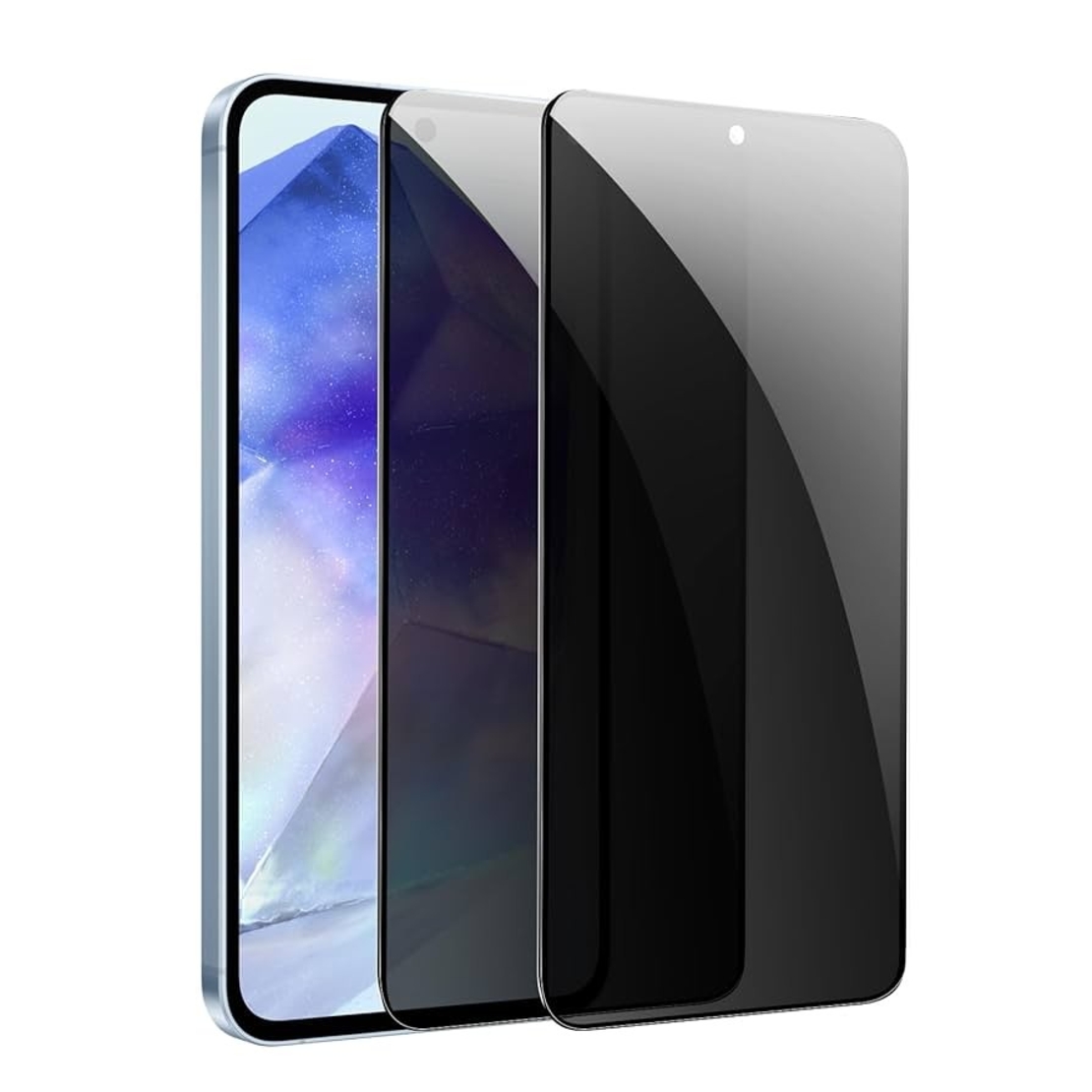 Folie Sticla Securizata, Vafy, Pentru Samsung Galaxy S23 FE, Privacy Classic, 2.5D, Confidentialitate 35°, Negru Transparent