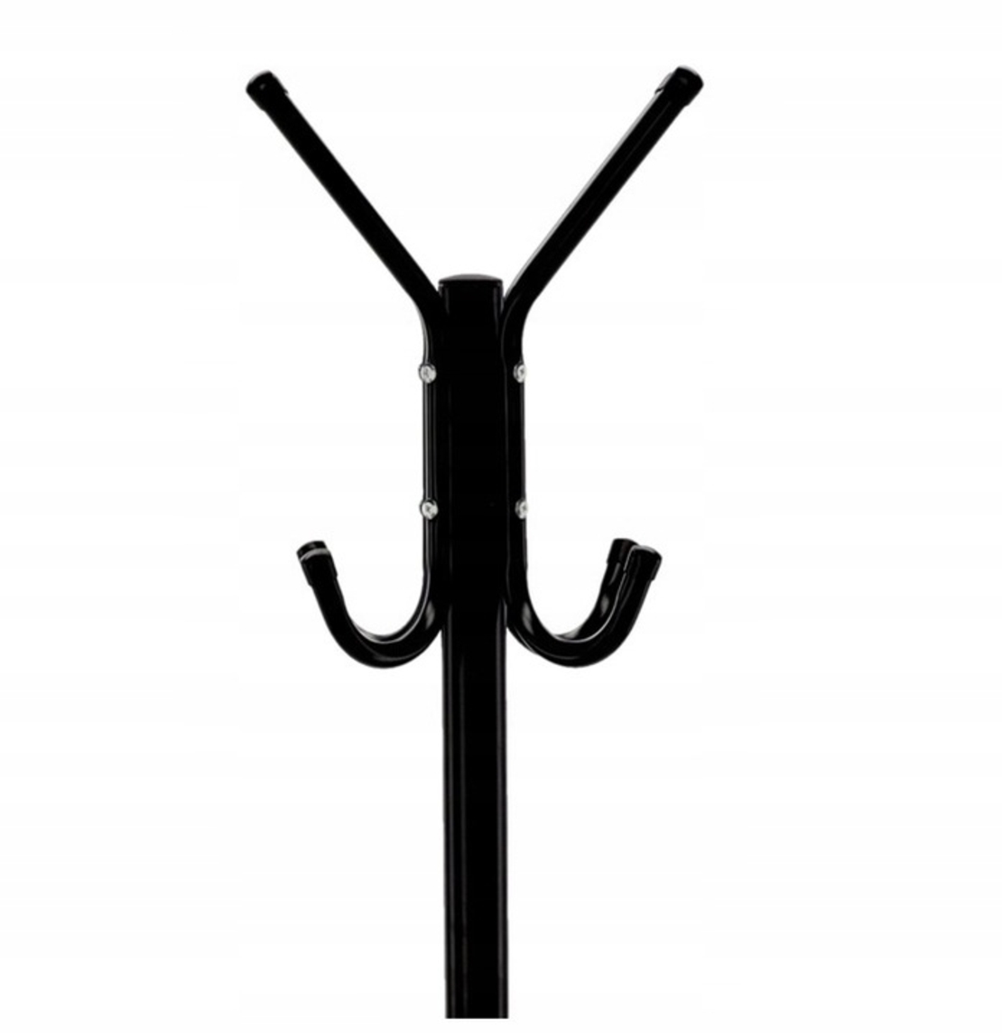 Cuier hol metalic 178 cm, 12 carlige, design minimalist, negru
