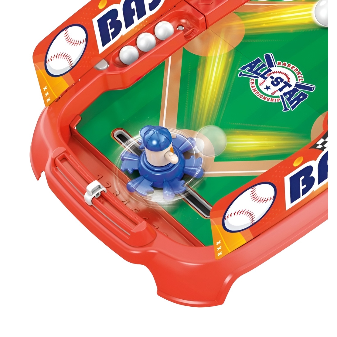 Joc de Masa Interactiv de Baschet pentru Copii, Flippy, 4 Mingi, Tabela Scor, 40.7x27x14.5 cm, Rosu