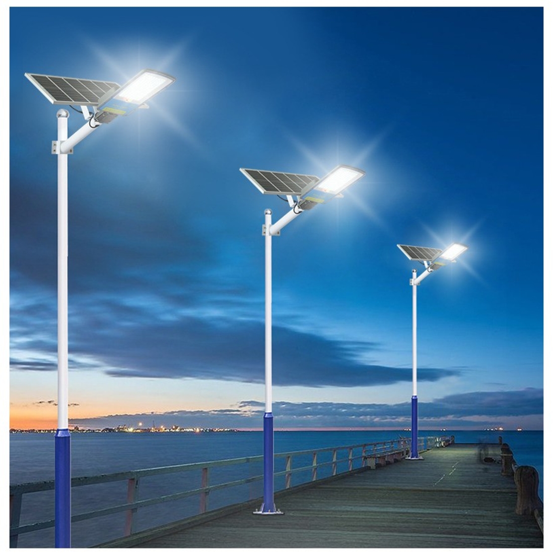 Lampa solara stradala Flippy, IP66, senzor de lumina, 120 LED-uri SMD, 1800 lm, panou 20W, putere 100W, autonomie 12-16 ore, telecomanda, montare prin fixare, pentru strada sau gradina, finisaj mat, material ABS, 49 x 21 x 5.5 cm, gri