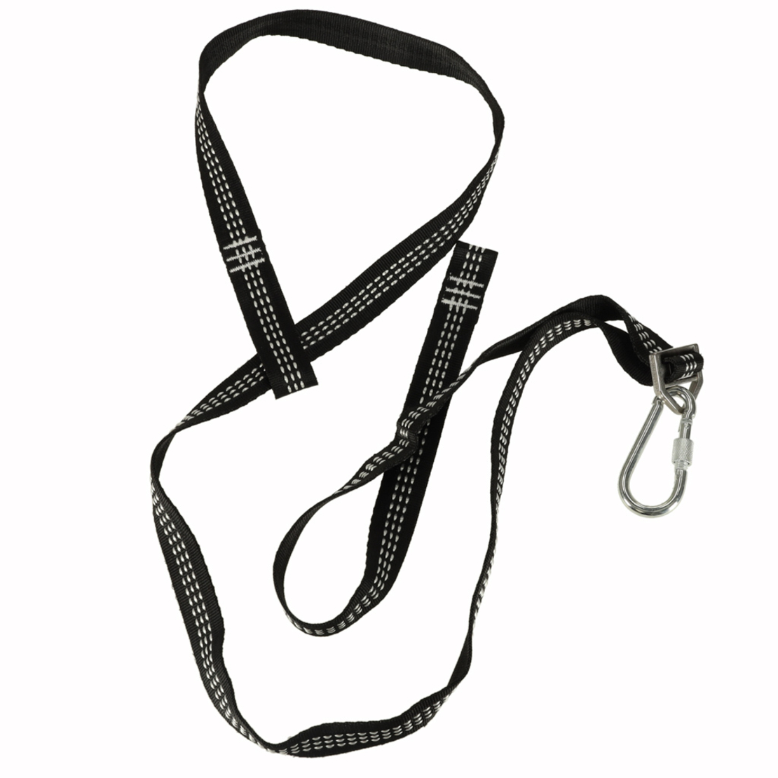 Set prindere hamace si leagane, cu 2 chingi rezistente de 2 m si 2 carabiniere, maxim 300 kg, negru