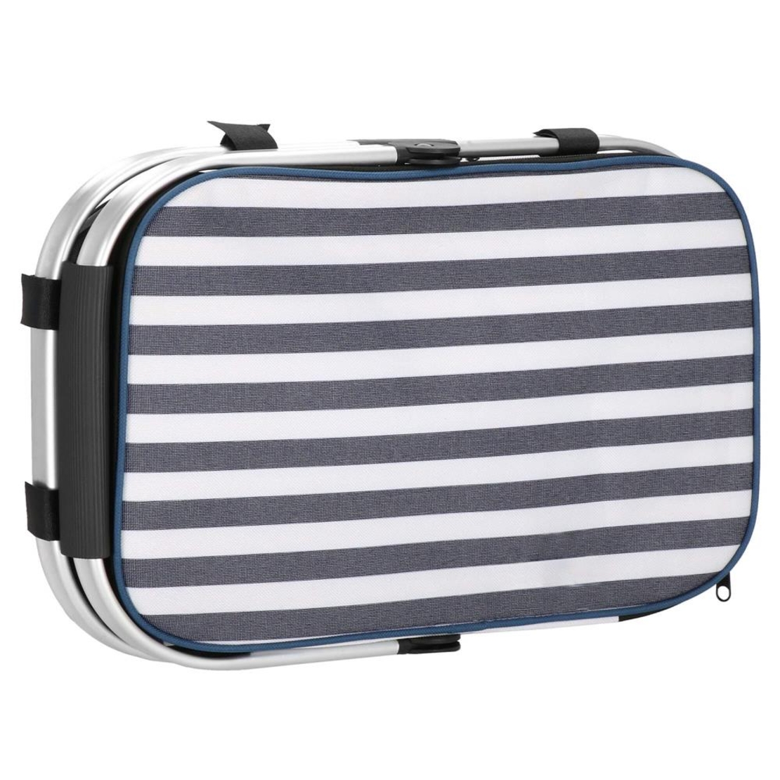 Geanta pentru picnic sau plaja, termoizolanta, 28 litri, alb albastru