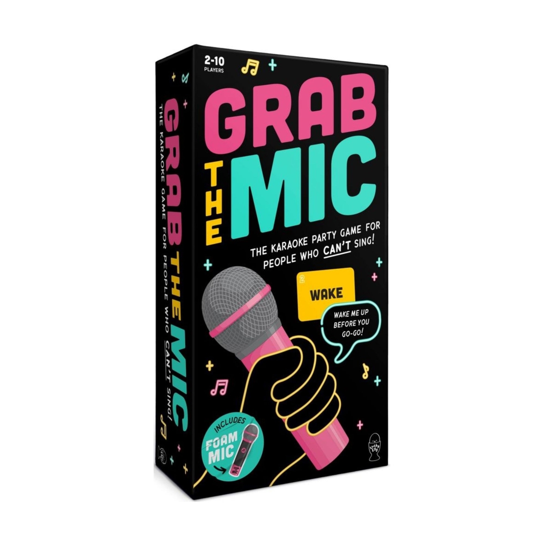Joc de Societate Grab The Mic, Flippy, Tip Karaoke, 125 de Carti cu Cuvinte, Microfon din Spuma, Tabla de Joc, Jetoane, 11.5 x 22 x 7 cm, Negru/Roz