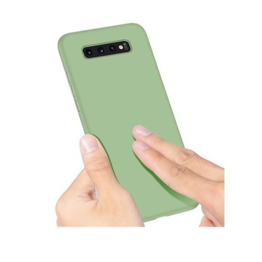Husa protectie Vafy compatibila cu Samsung Galaxy S10 E Liquid Silicone Case Verde inchis
