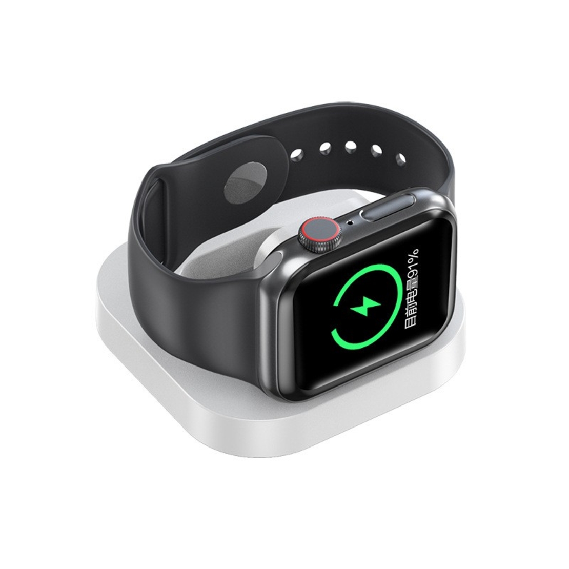 Incarcator Wireless pentru Smart iWatch, Vafy, Compatibil cu Apple iWatch 1/9, Magnetic Charger, Interfata TYPE-C, 3W, 7.5 x 7.5 x 1.2 cm, Pliabil, Alb