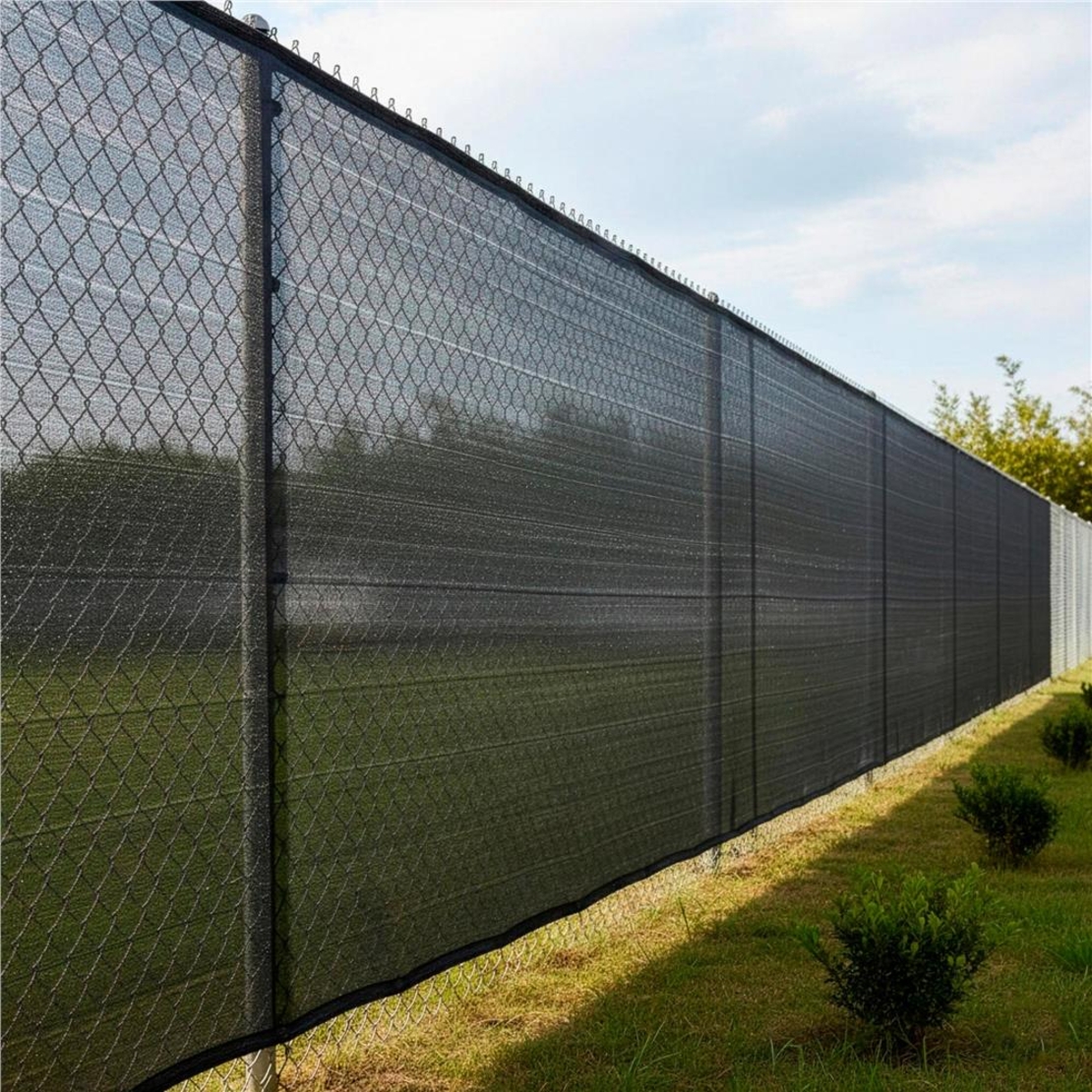 Plasa umbrire si intimitate pentru gard, 1.4m latime, 10m lungime, 140g densitate 90%, antracit deschis
