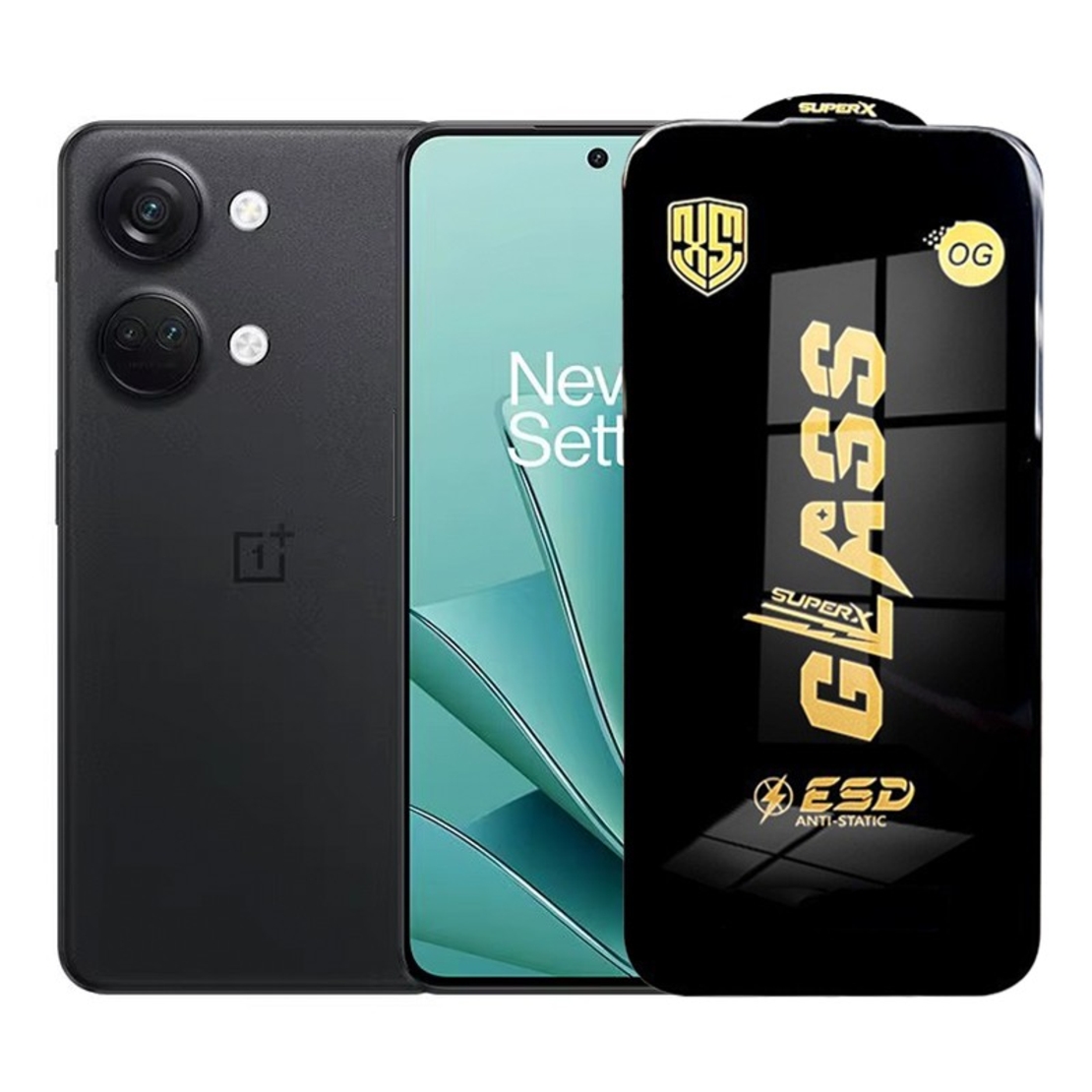 Folie de Protectie pentru OnePlus Ace 2V, Vafy, Sticla Securizata ESD, Margini Negre, Rezistenta la Zgirieturi, Antistatica, 0.35 mm, Transparenta