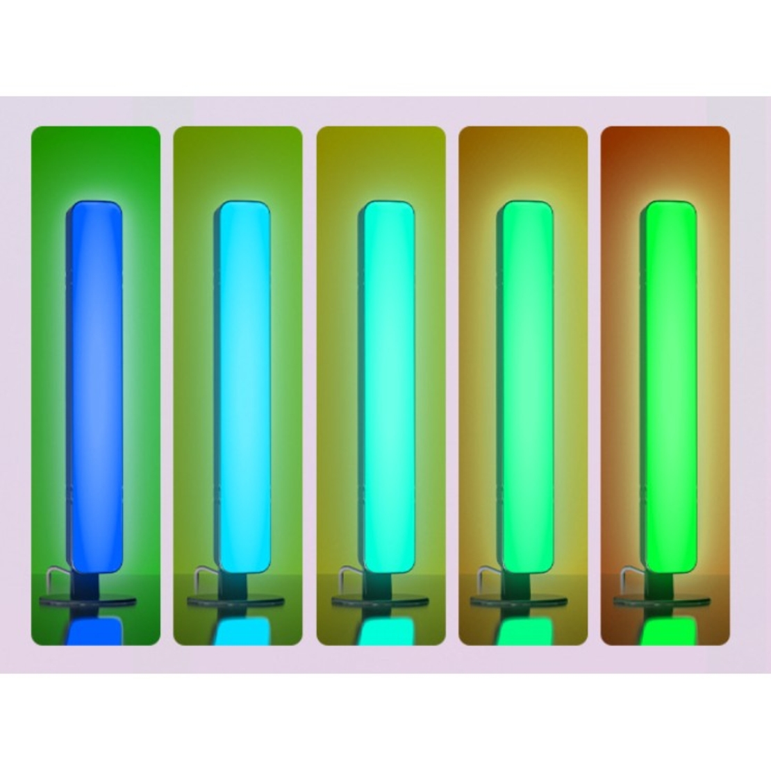 Lampa de Birou, Vafy, RGB Colorat, 14 LED, Putere 5V, Telecomanda cu 24 de Taste, Cablu USB, Negru, 25.5x4x3.5cm