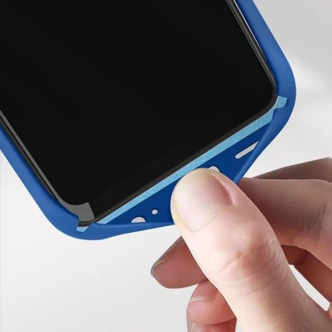 Husa protectie Vafy pentru Samsung A22 5G Liquid Silicone Albastru Inchis