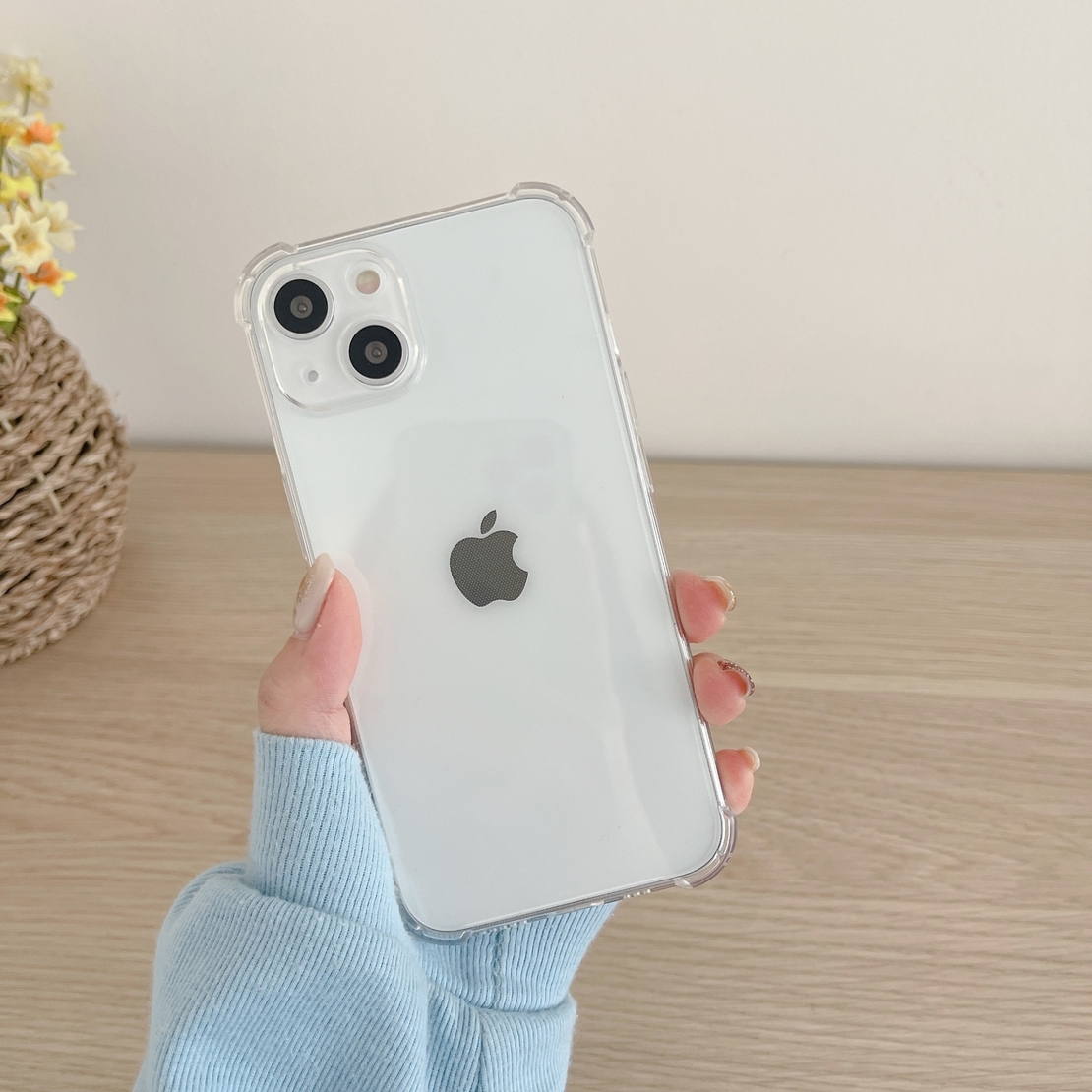 Husa de protectie Vafy compatibila cu Apple iPhone 13 Mini Tpu Antisoc 1.5 mm Transparent