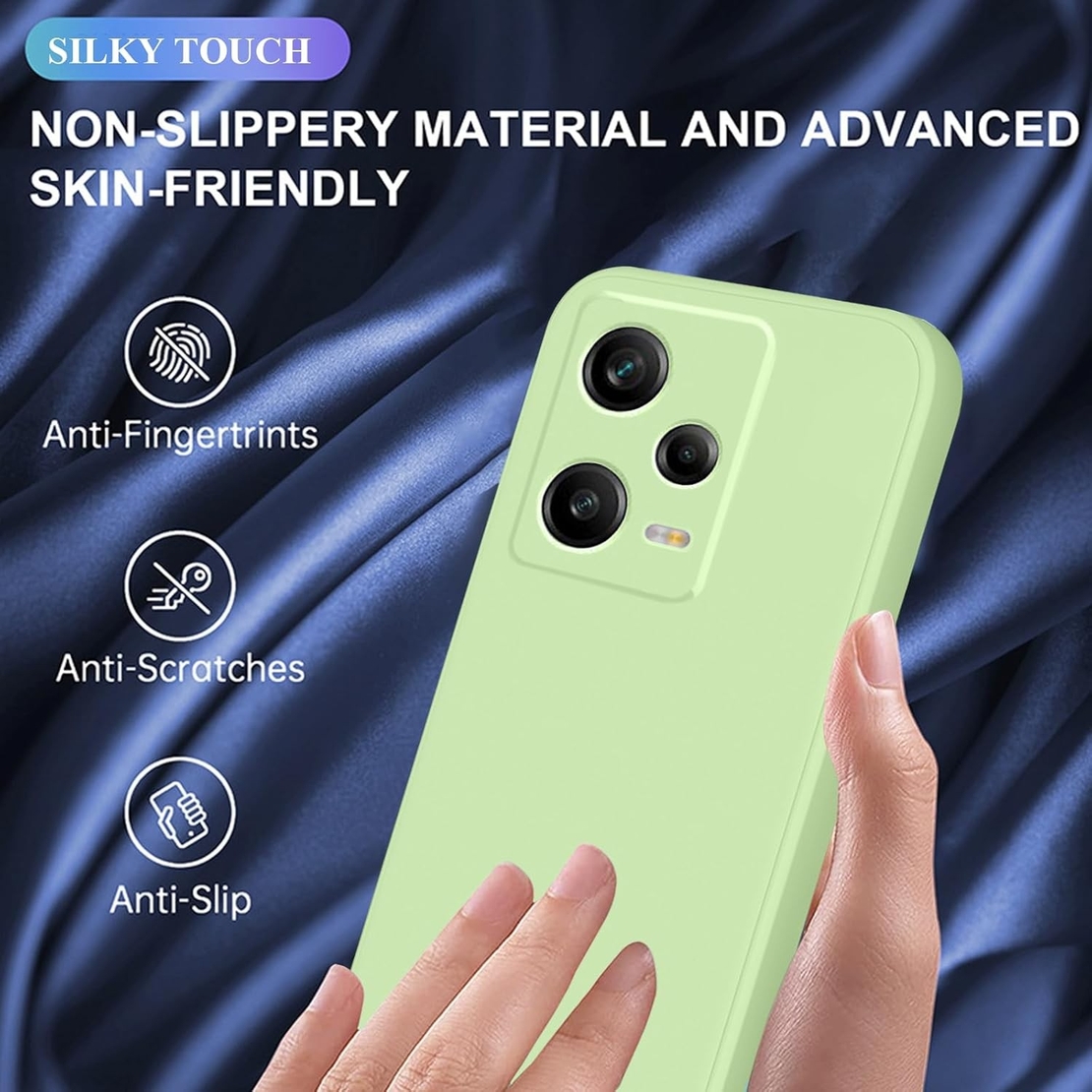 Husa de Protectie Matte TPU, Vafy, pentru Xiaomi Redmi 12 Pro, Protectie Camera, Antisoc, Antizgariere, Antialunecare, Acoperire Completa, Verde