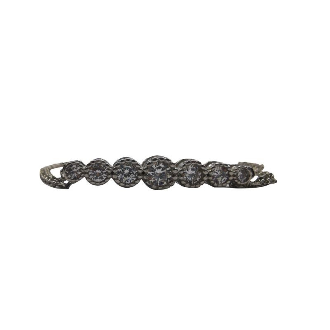 Bratara Dubla din Argint 925 cu 7 Pietre, 2.34 g