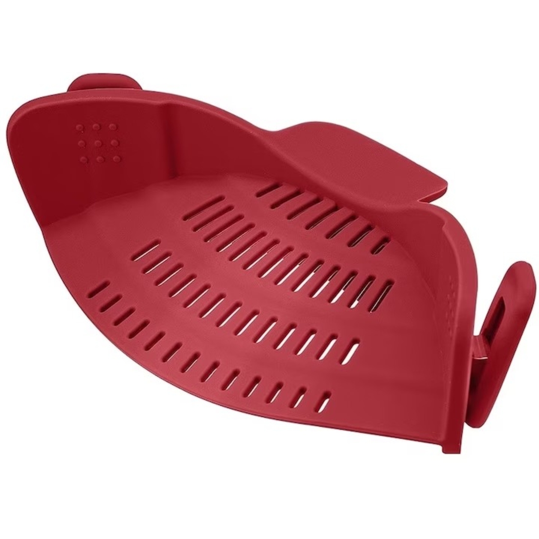 Strecurator Filtru pentru Vase, Vafy, din Silicon Rezistent la Temperaturi Inalte, Universal, Paste, Legume, Fructe, 23x12.5x6.7 cm Rosu