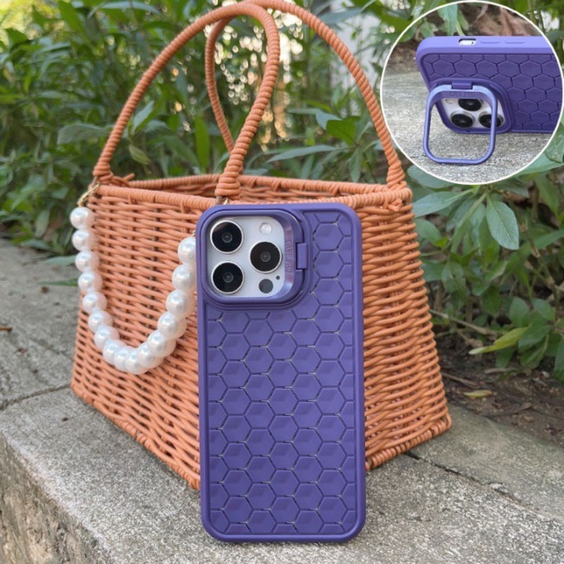 Husa de Protectie TPU, Vafy, pentru Apple iPhone 15, 3D Cube, cu Inel, Protectie Camera, Antisoc, Antizgariere, Antialunecare, Acoperire Completa, Mov