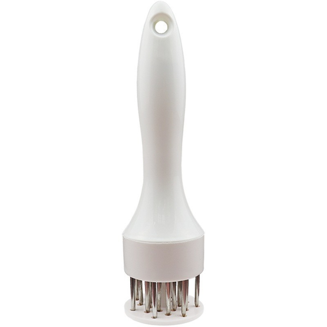 Ustensila pentru fragezit carnea, cu 21 de tije ascutite din inox 304, 20 cm, alb