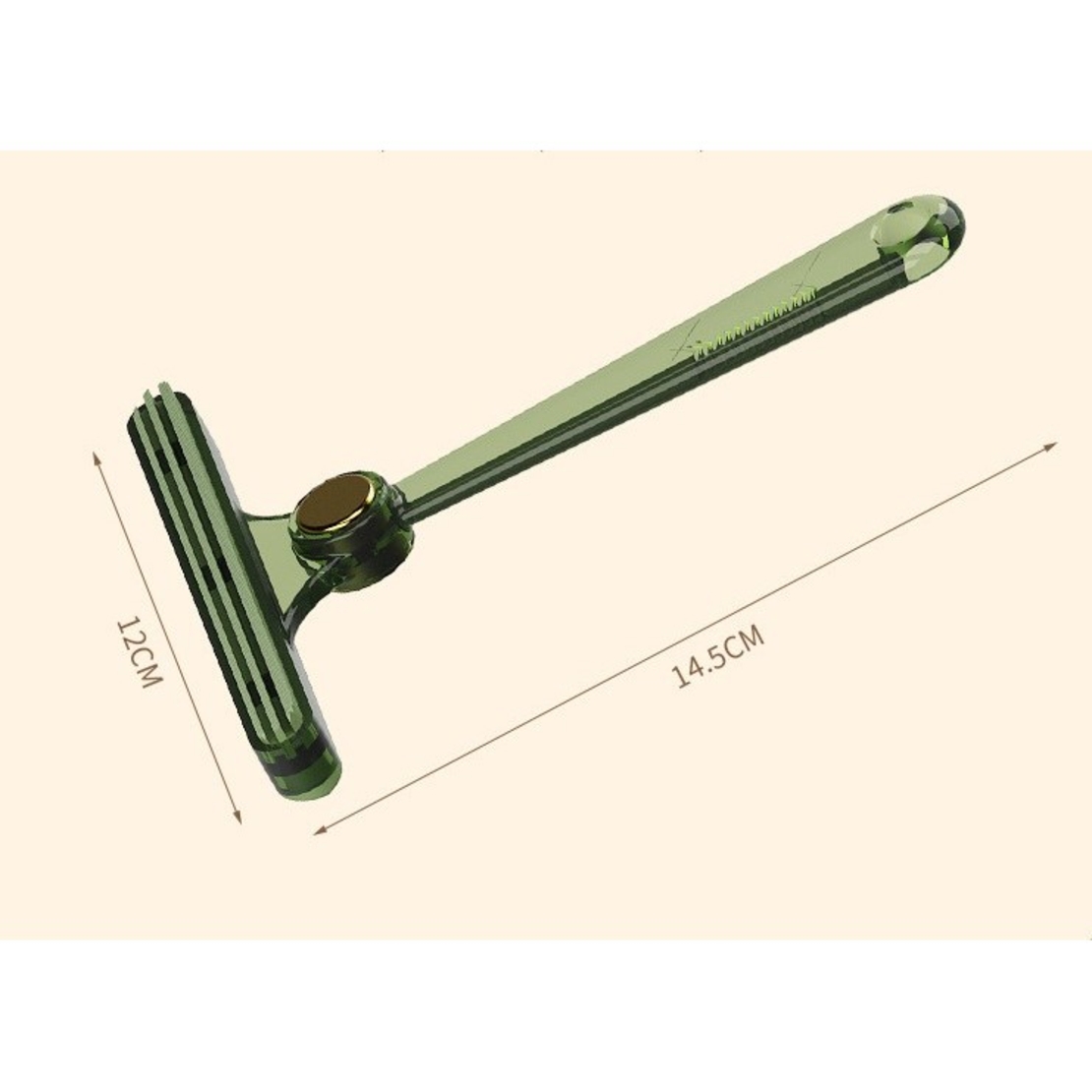 Perie de Indepartare a Scamelor, Flippy, pentru Haine si Par de Animale, cu Doua Fete, Manual, Multifunctional, 12x14.5 cm, Accesoriu pentru Casa, Verde