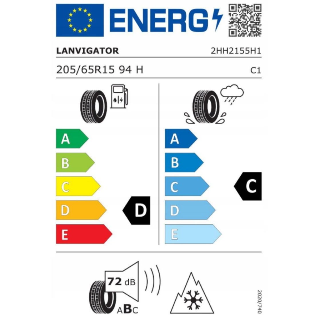 Anvelopa Iarna LANVIGATOR WINTERGRIP HP 205/65R15 94H, Aderenta Sporita pe Zapada si Umed, Confort si Durabilitate