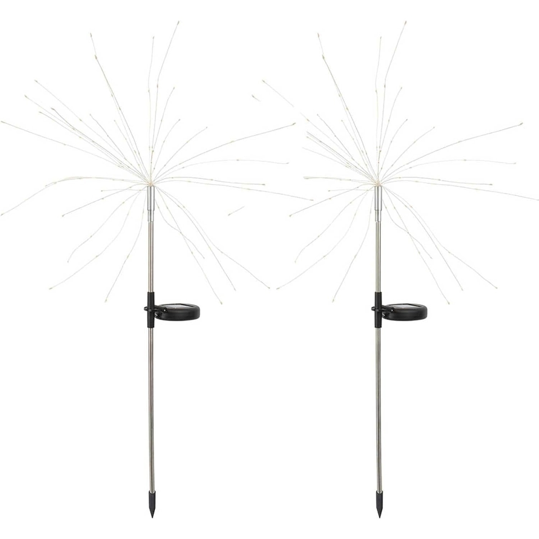 Lampa Solara, Flippy, Decor Gradina, Model Fireworks/Artificii, din Sarma de Cupru, 120 LED-uri, 55W, 90 cm, Alb Cald