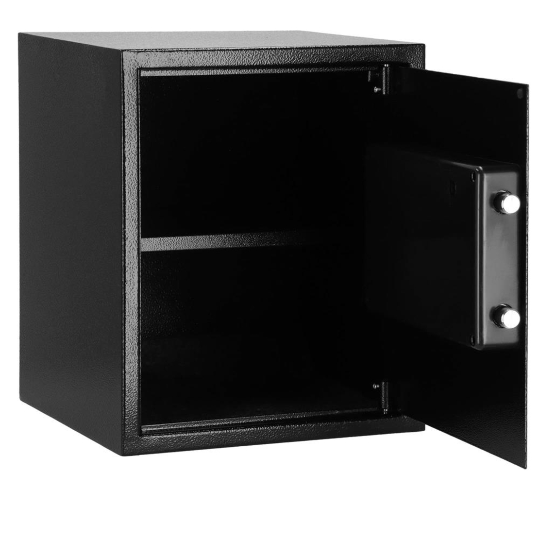 Seif electronic standard cu cifru si cheie, 415x350x310 mm, negru