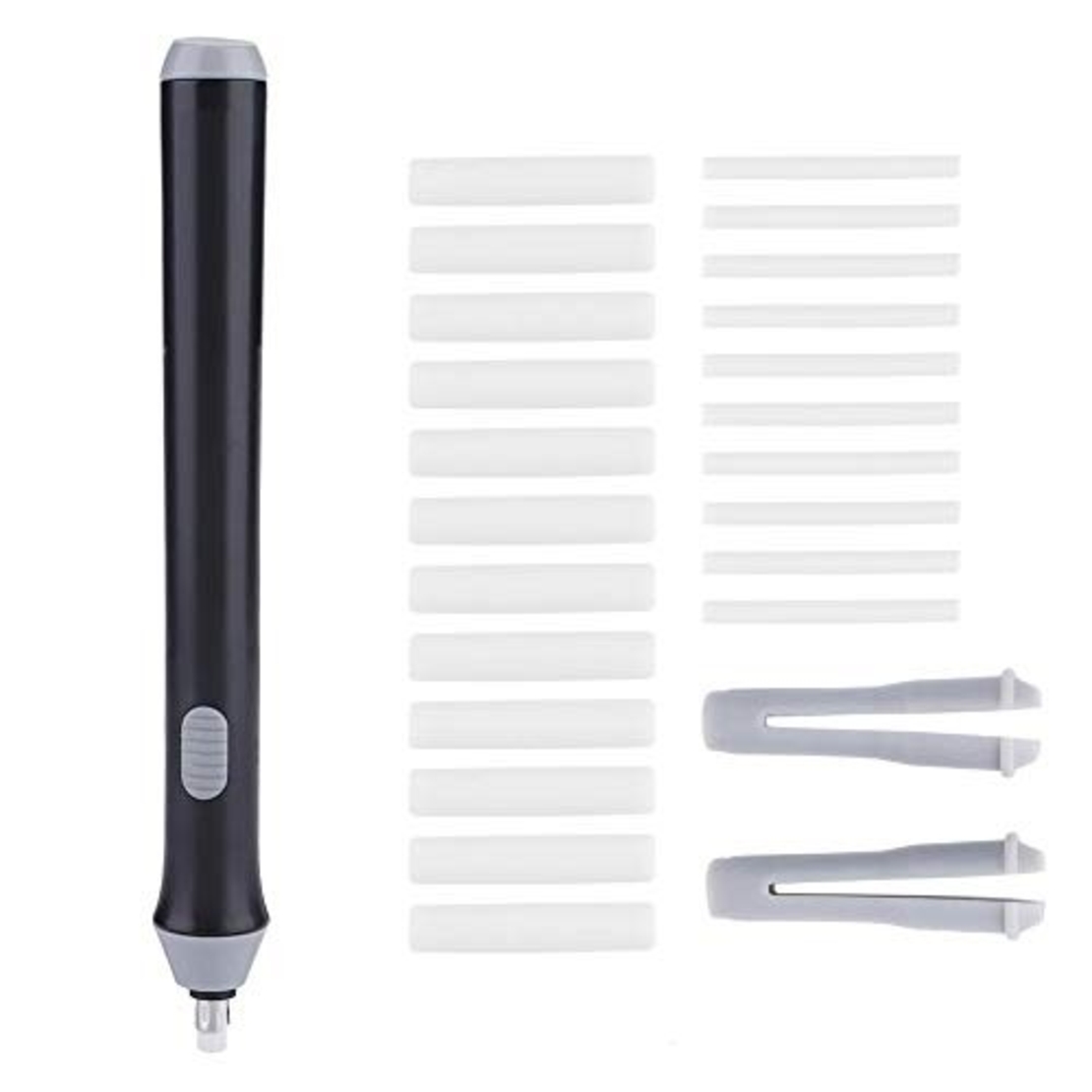 Radiera Electrica, Flippy, pentru Schite si Arta, Grosime Varf 3 mm/5 mm, Baterii 2 x AA (neincluse), din ABS, Negru