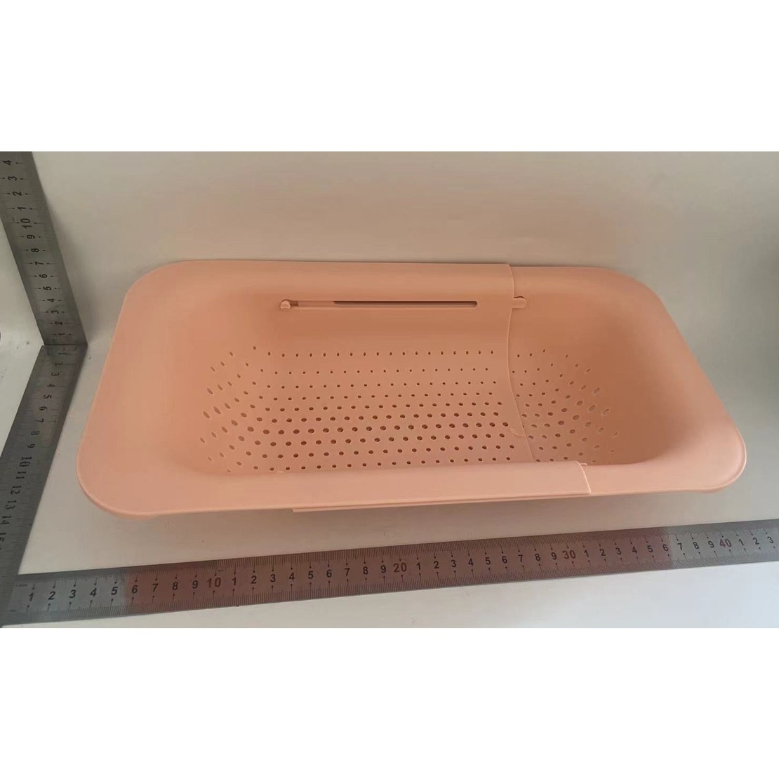Cos pentru Scurgere Chiuveta de Bucatarie, Flippy, Plastic, Telescopic, 36x20x5 cm, Roz