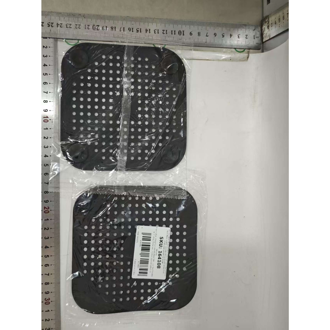 Filtru Chiuveta, Vafy, Anti-infundare, cu Ventuze, 14.5 x 14.5 cm, Flexibil, Negru