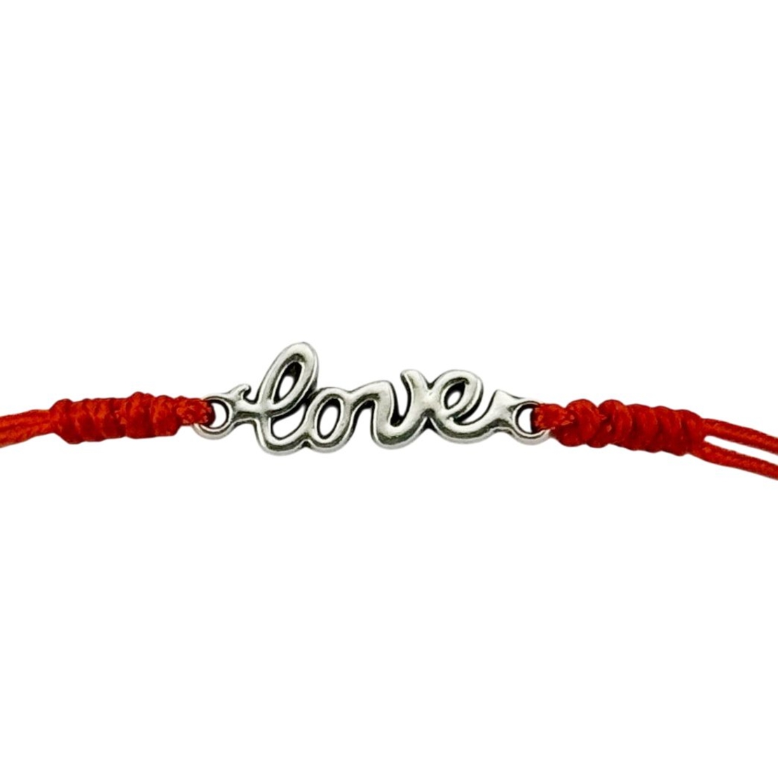 Martisor Bratara Impletita cu Pandantiv din Inox, Jolie, pentru Dama, Set 12 bucati, Snur Rosu Textil, Dimensiune Reglabila, Model Love