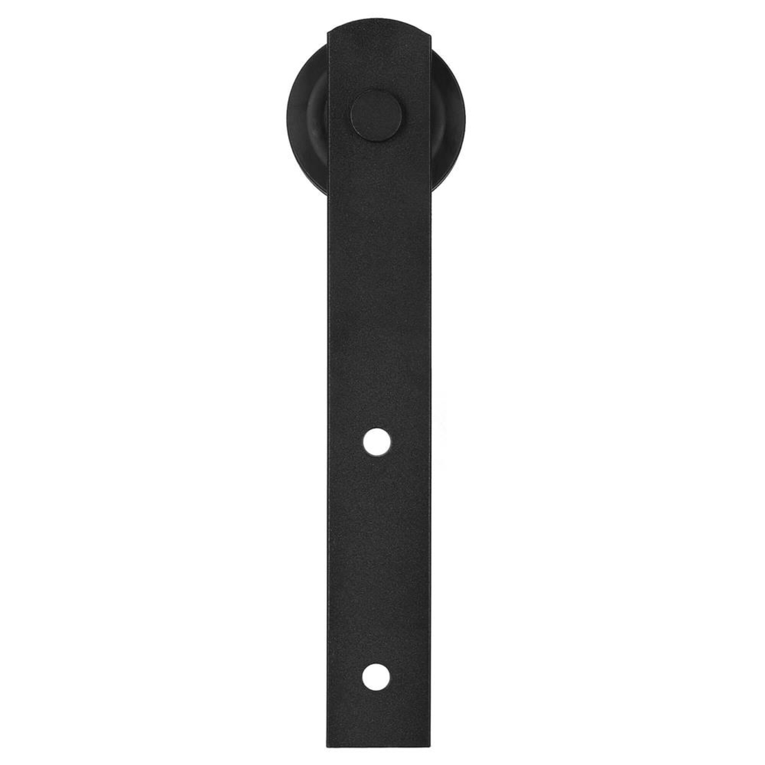 Sistem glisant pentru usa, sina metalica 183 cm, 2 role, montaj pe perete, negru