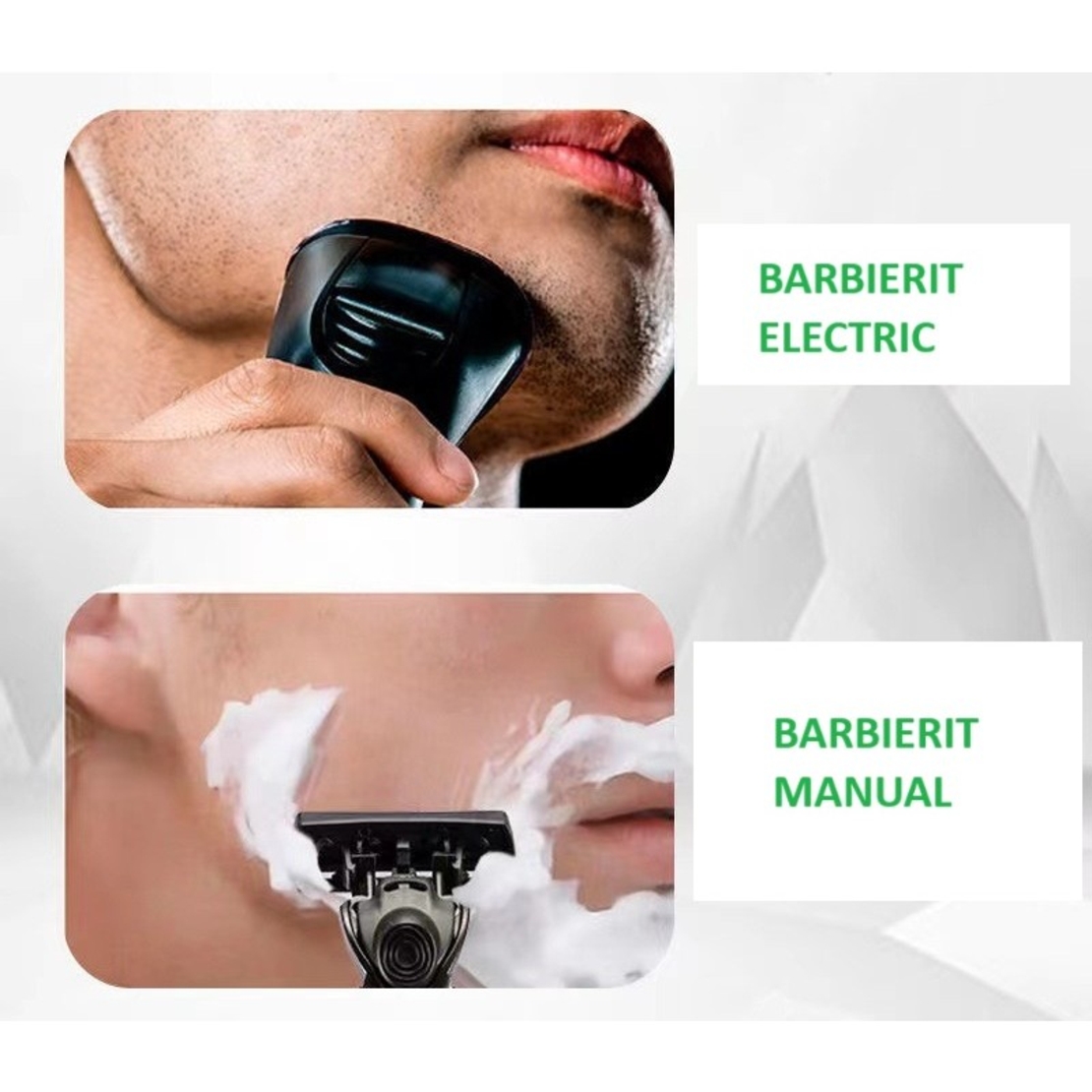 Aparat de Ras Manual, Flippy, din Otel Inoxidabil, Suport Lama + 4 Capete de Schimb Incluse, Cutie pentru Lame, Negru