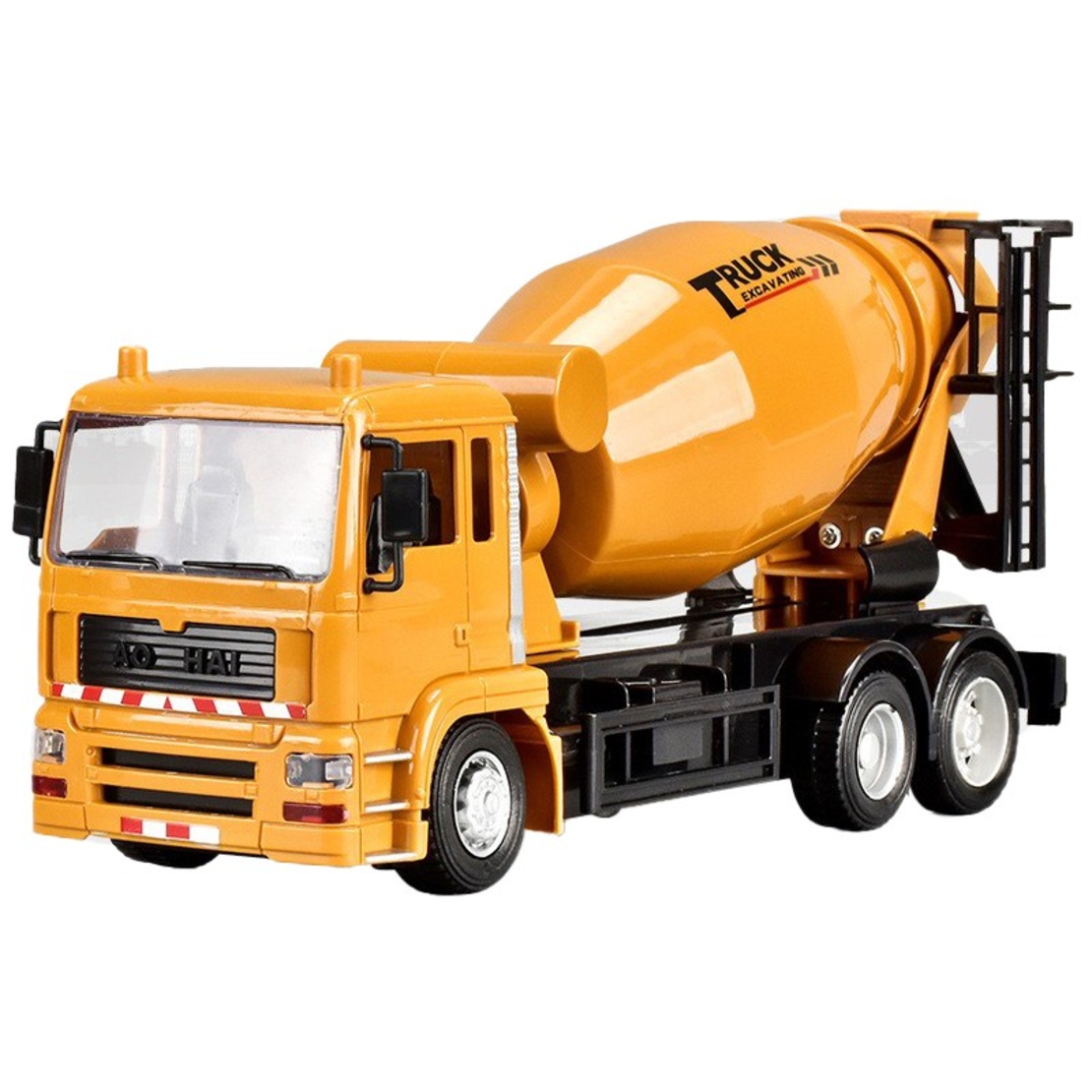 Camion Betoniera Jucarie pentru Copii, Vafy, Jucarie Camion Betoniera cu Telecomanda, Jucarie de Constructie, Acumulator cu Incarcare USB, 29 x 13 x 9 cm, Galben