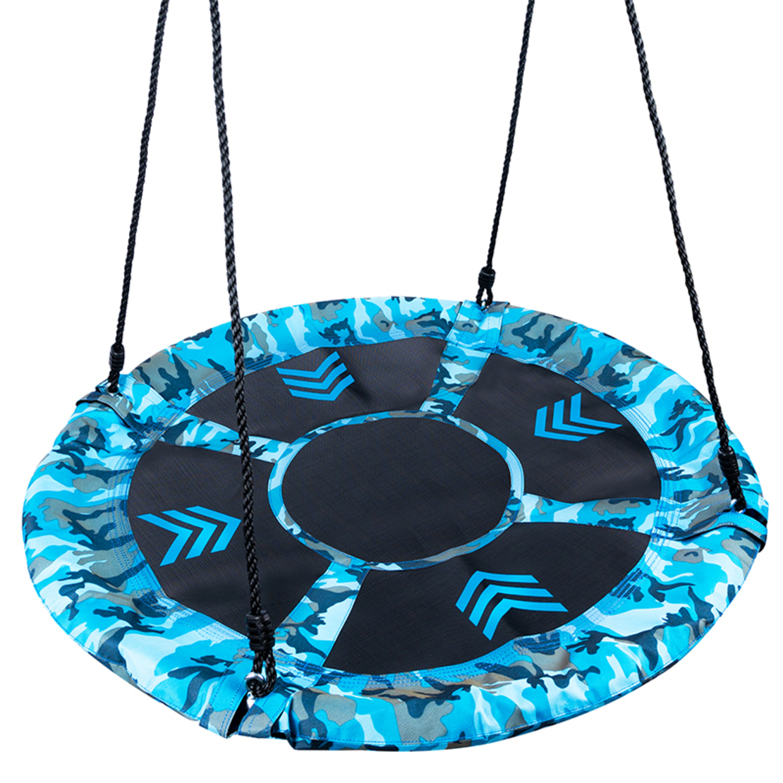 Leagan tip cuib Camuflaj 100cm, inaltime reglabila, 150 kg, Albastru Negru