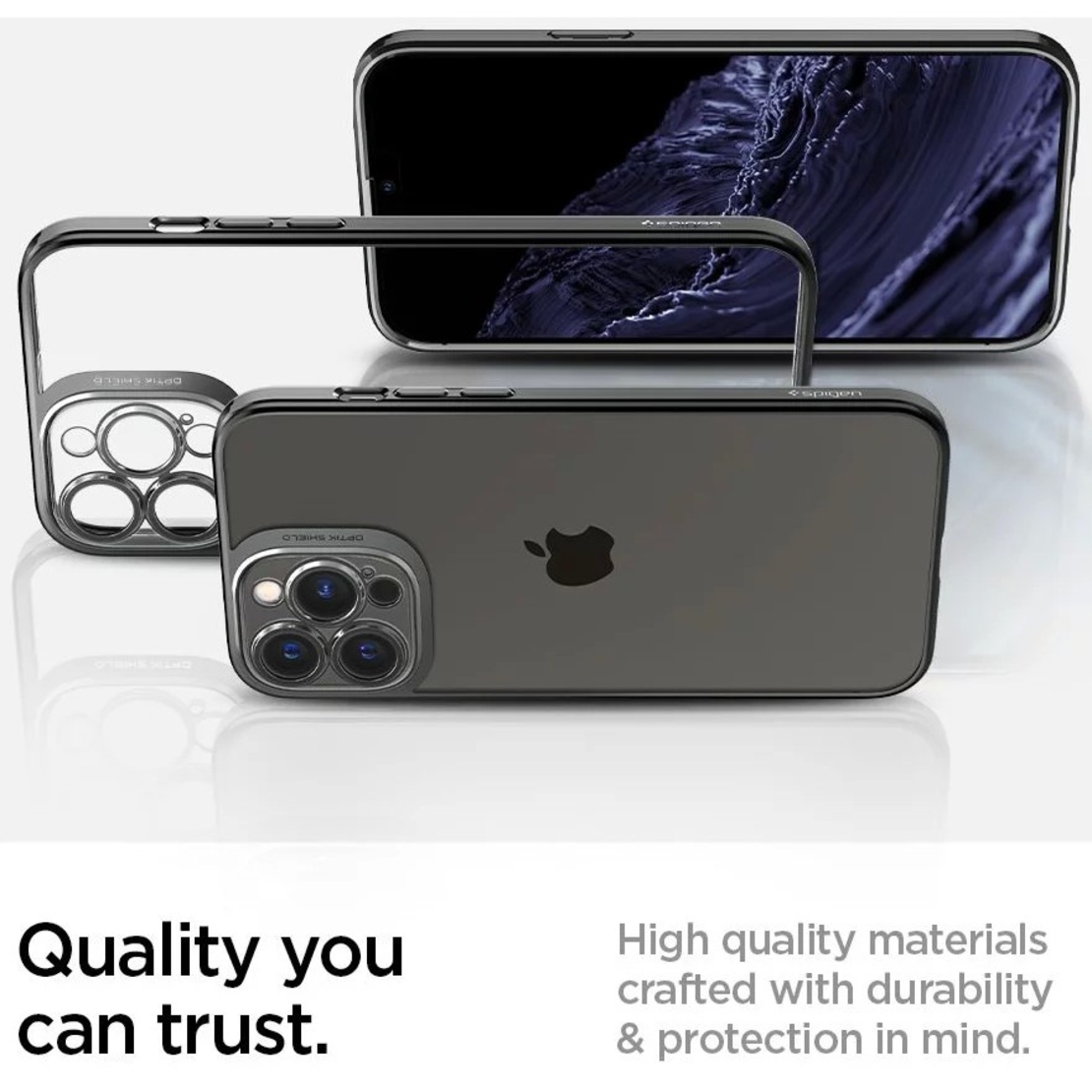 Husa de protectie pentru Apple iPhone 14 Pro Max, Vafy, Bracket series cu suport si protectie pentru camera, Transparent
