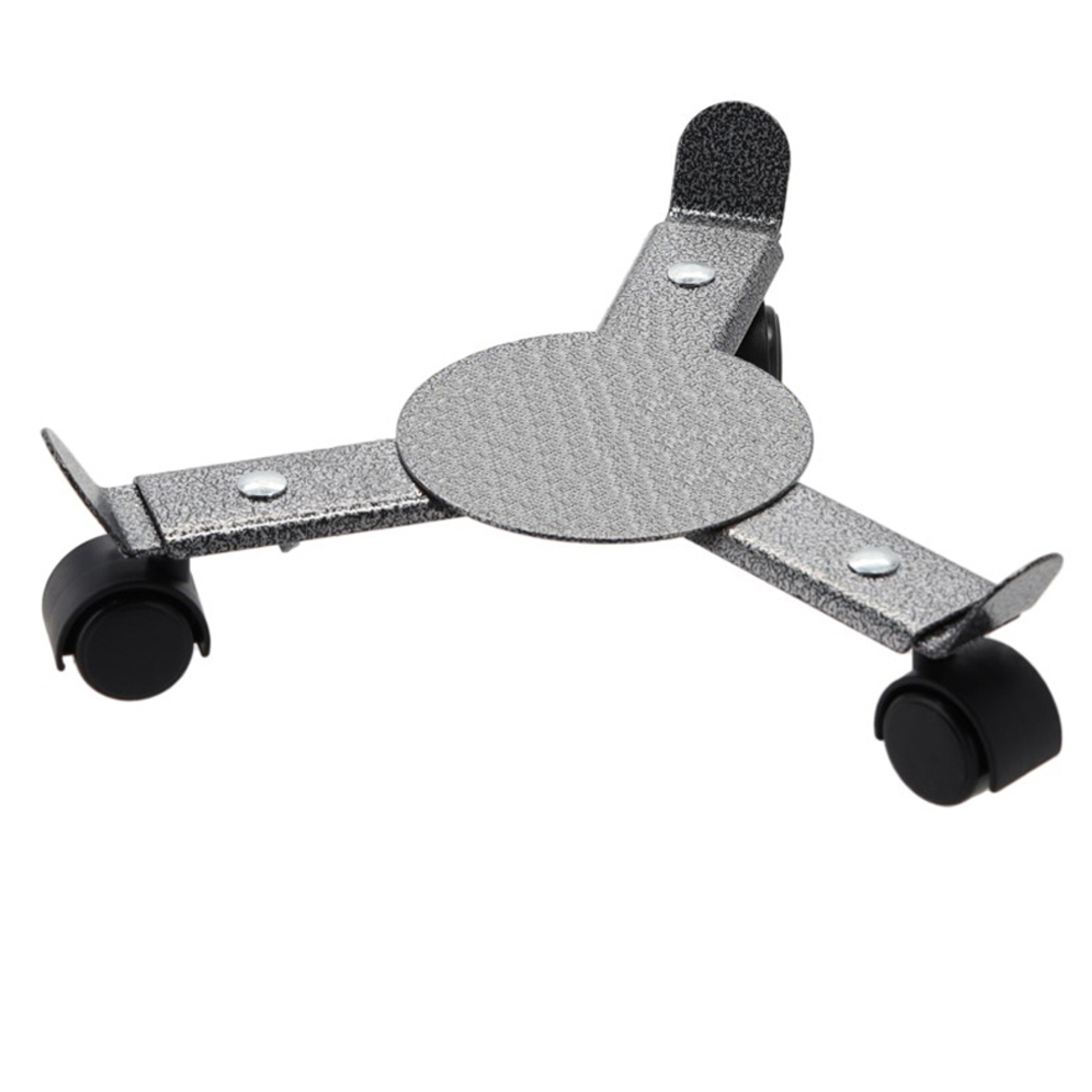 Suport ghiveci cu roti pentru plante, diametru reglabil 22-30 cm, inaltime 7 cm, negru
