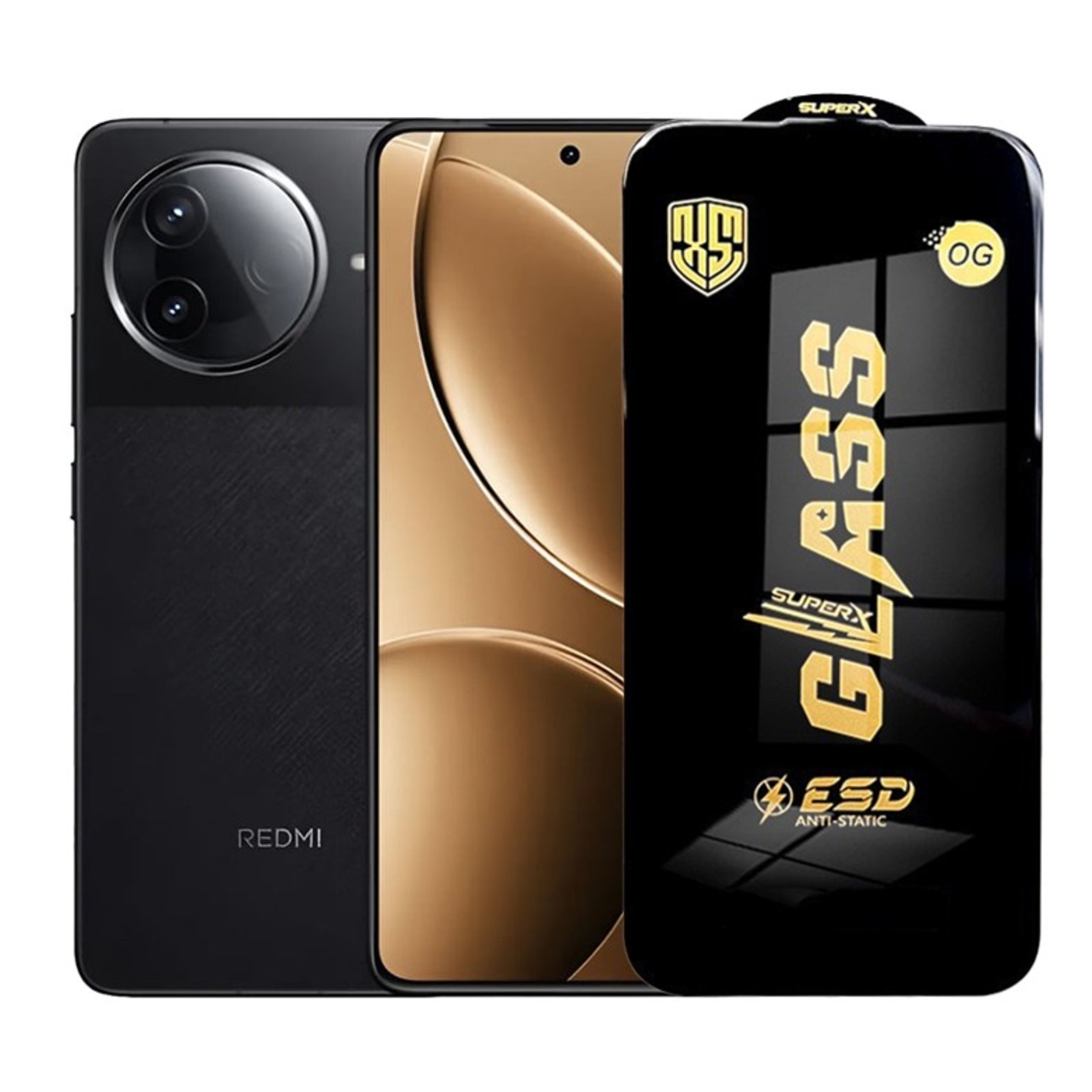Folie de Protectie pentru Xiaomi Redmi K80, Vafy, Sticla Securizata ESD, Margini Negre, Rezistenta la Zgirieturi, Antistatica, 0.35 mm, Transparenta