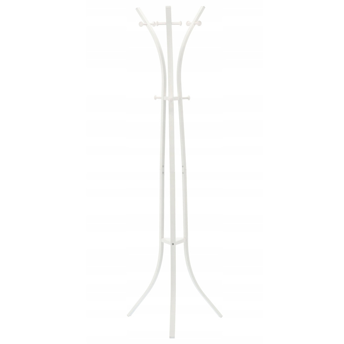 Cuier hol metalic 170 cm, design minimalist, alb