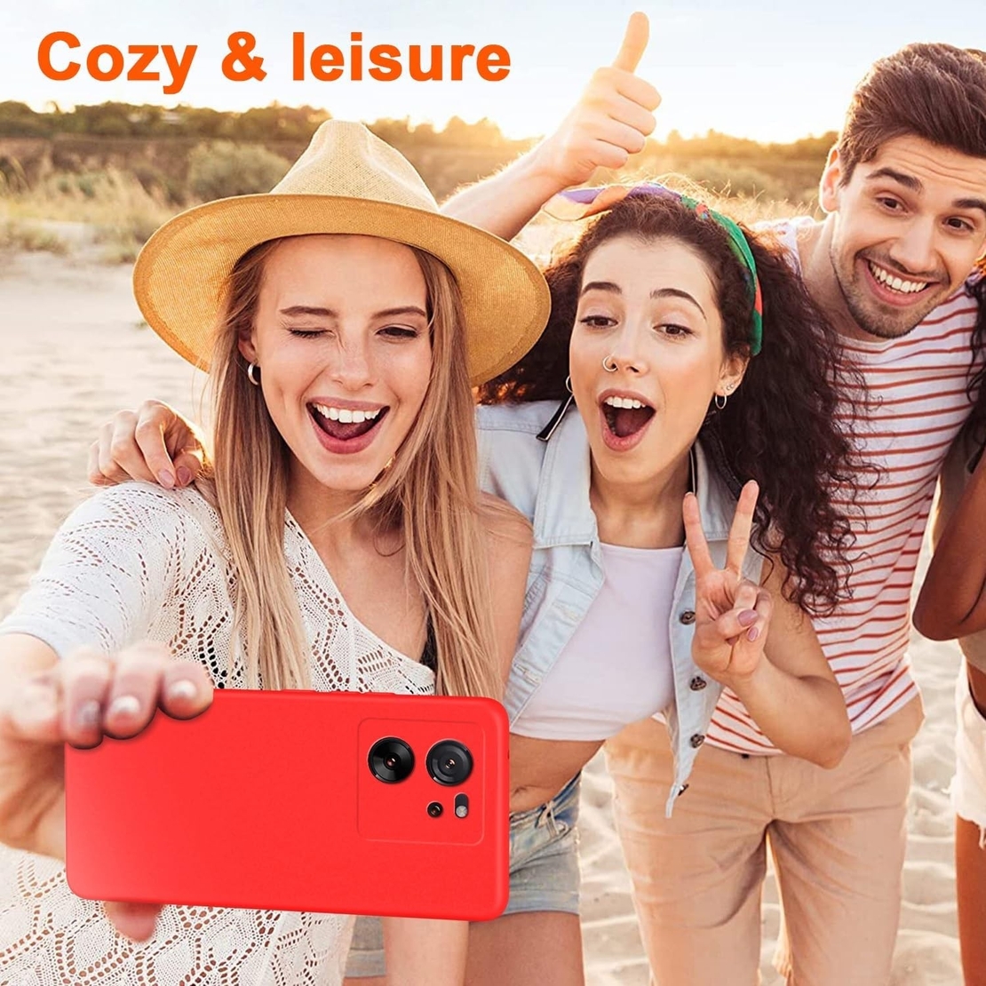 Husa de Protectie, Vafy, pentru Xiaomi Redmi 13T, Liquid Silicone, cu Microfibra pe Interior, Protectie Antisoc, Compatibil Incarcare Wireless, Rosu