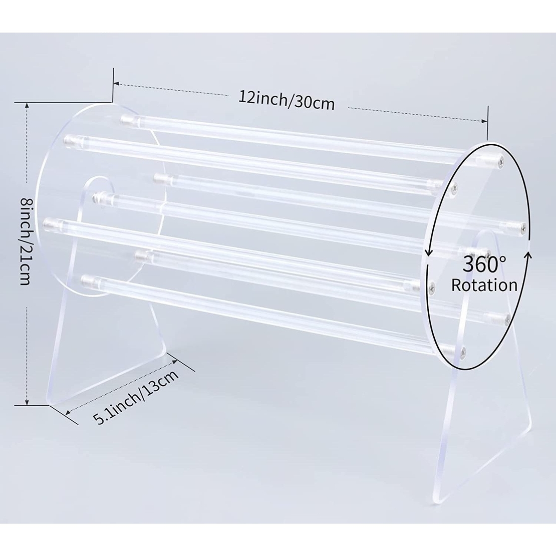 Organizator pentru Accesorii de Par, Flippy, Rotatie 360 Grade, din Plastic, 30 x 21 x 13 cm, Transparent