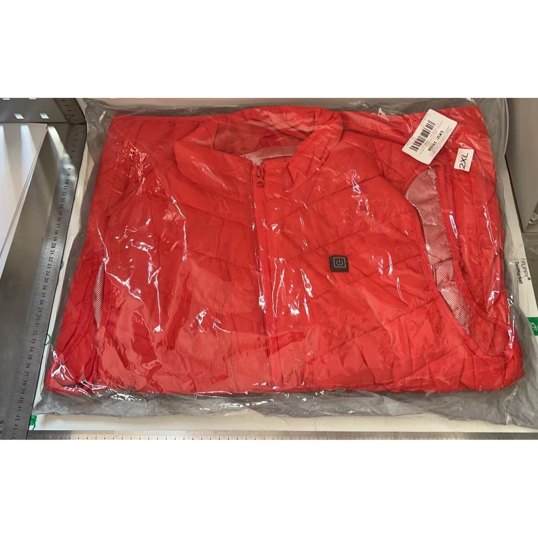 Vesta cu Incalzire, Vafy, Unisex, 2 Zone de Incalzire, Umplutura Bumbac, 3 Trepte de Temperatura, Incarcare USB, Rosu, 65 - 75 kg, Marime XXL