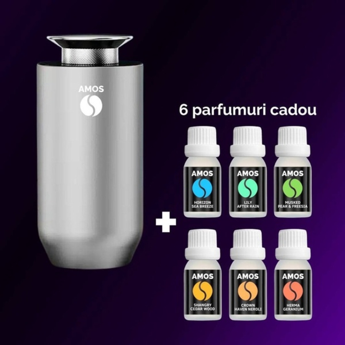 Difuzor Amos cu touchscreen + 6 parfumuri CADOU