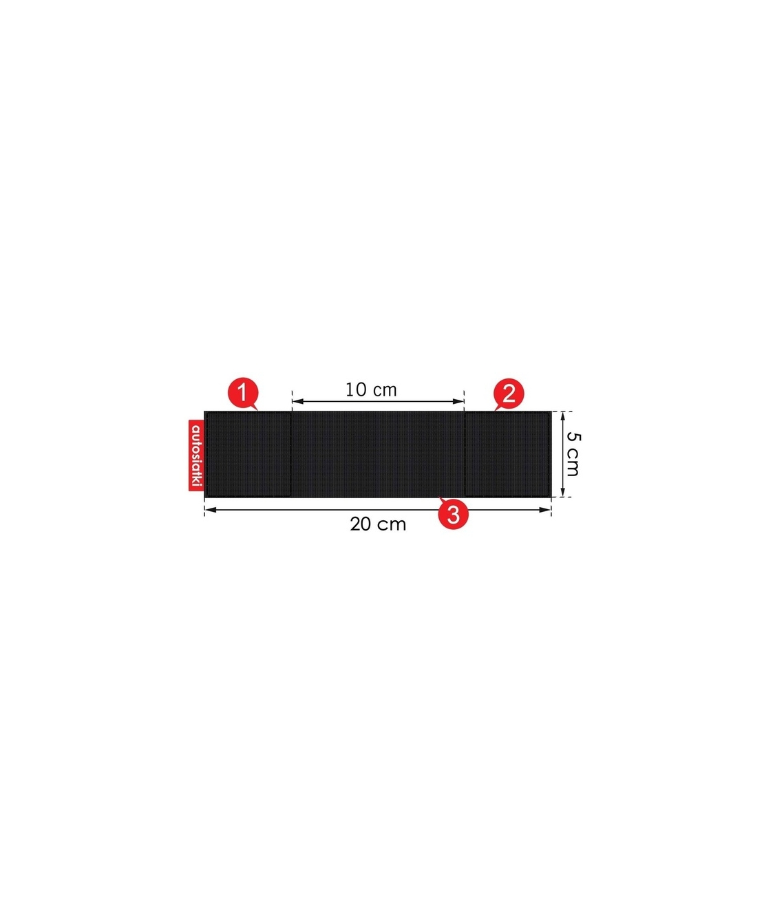 Suport pentru portbagaj, 20 cm, negru