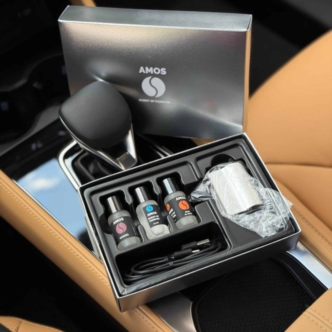 Set Amos Mini: set parfumuri Mov, Roz, Turcoaz + 1 difuzor mini gri deschis CADOU